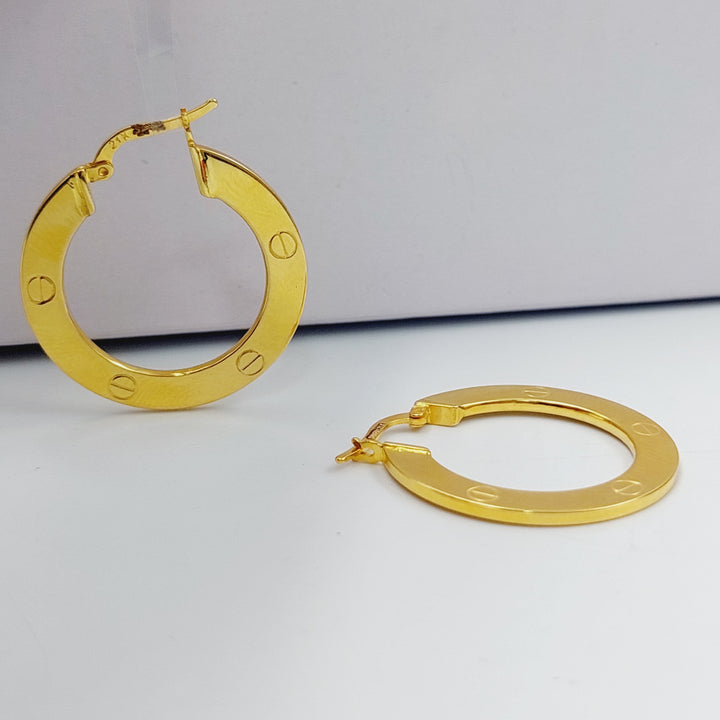 21K Gold Hoop Earrings by Saeed Jewelry - Image 6