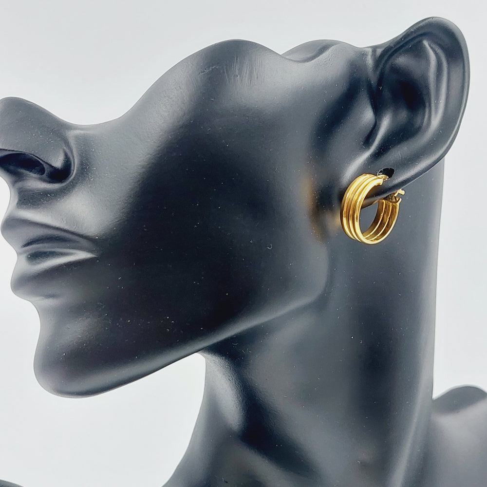 21K Gold Hoop Earrings by Saeed Jewelry - Image 2