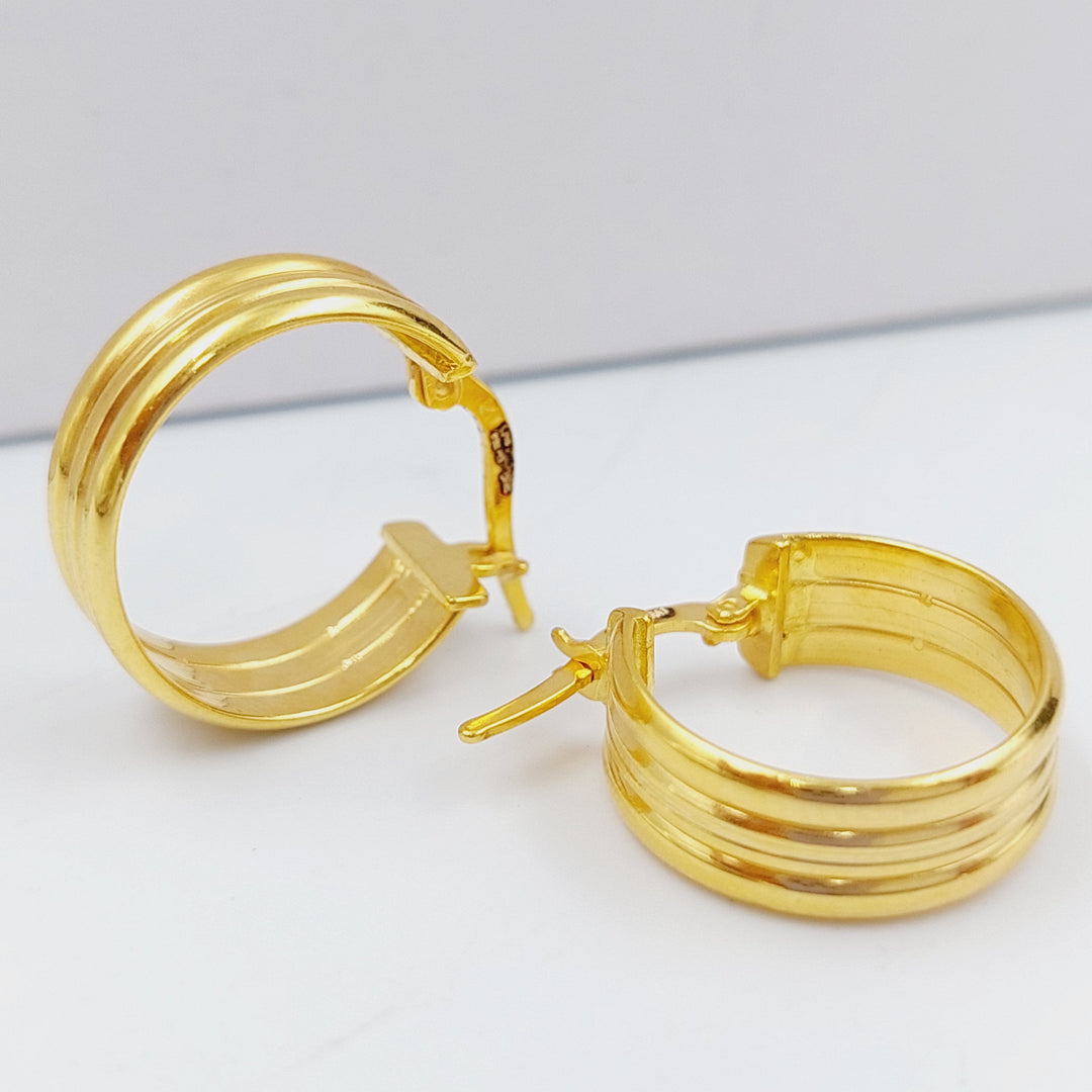 21K Gold Hoop Earrings by Saeed Jewelry - Image 4