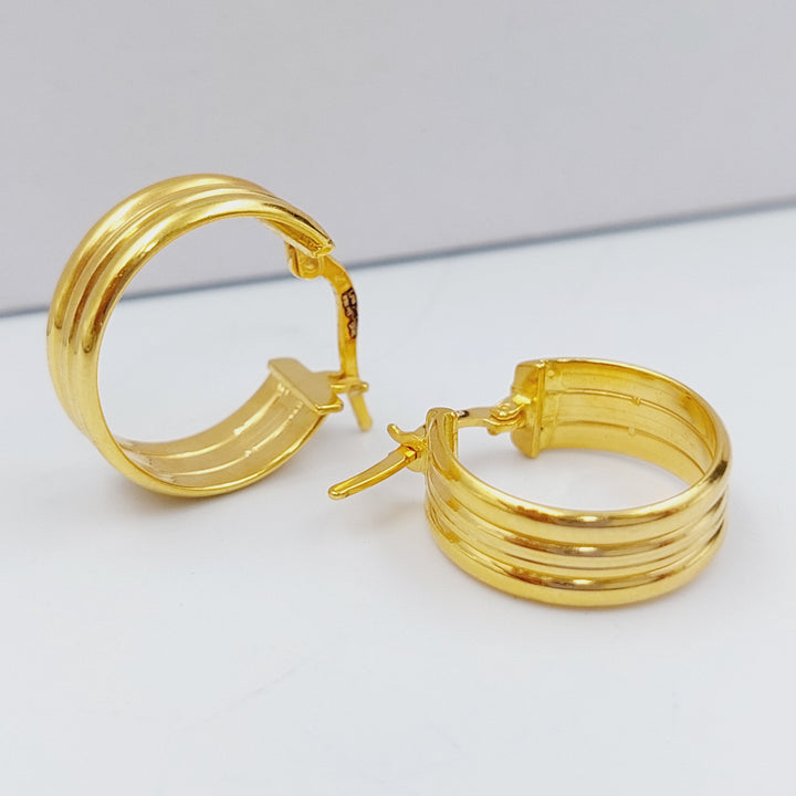 21K Gold Hoop Earrings by Saeed Jewelry - Image 6