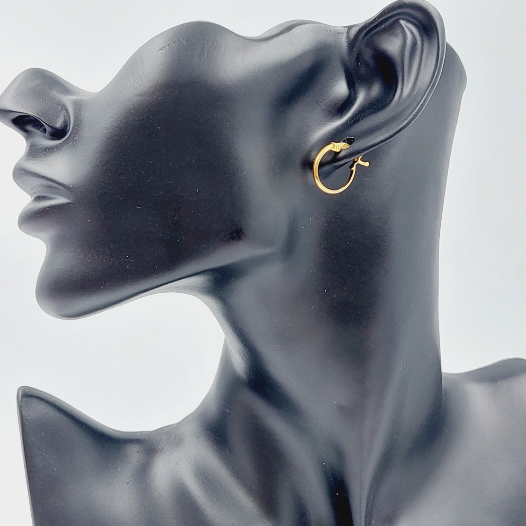 21K Gold Hoop Earrings by Saeed Jewelry - Image 2