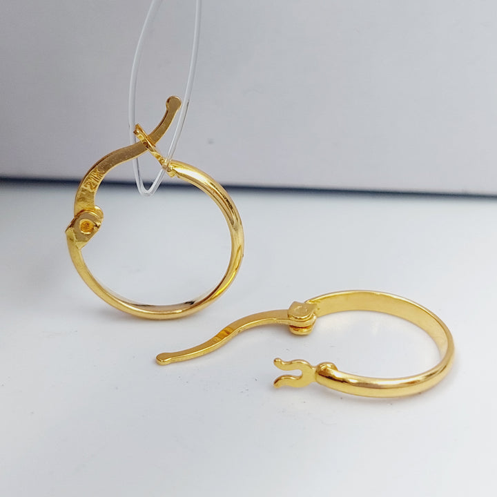 21K Gold Hoop Earrings by Saeed Jewelry - Image 4