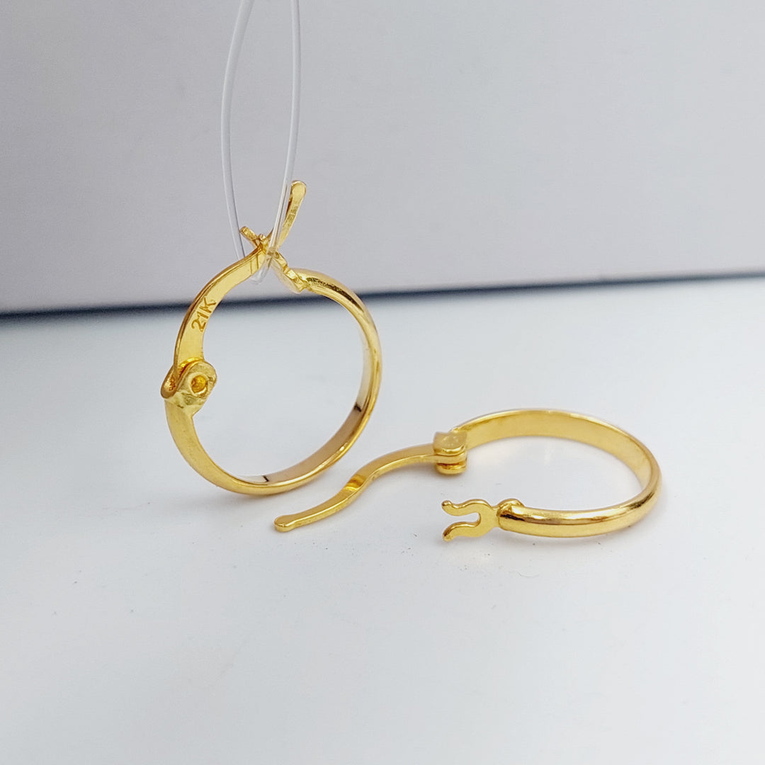 21K Gold Hoop Earrings by Saeed Jewelry - Image 5