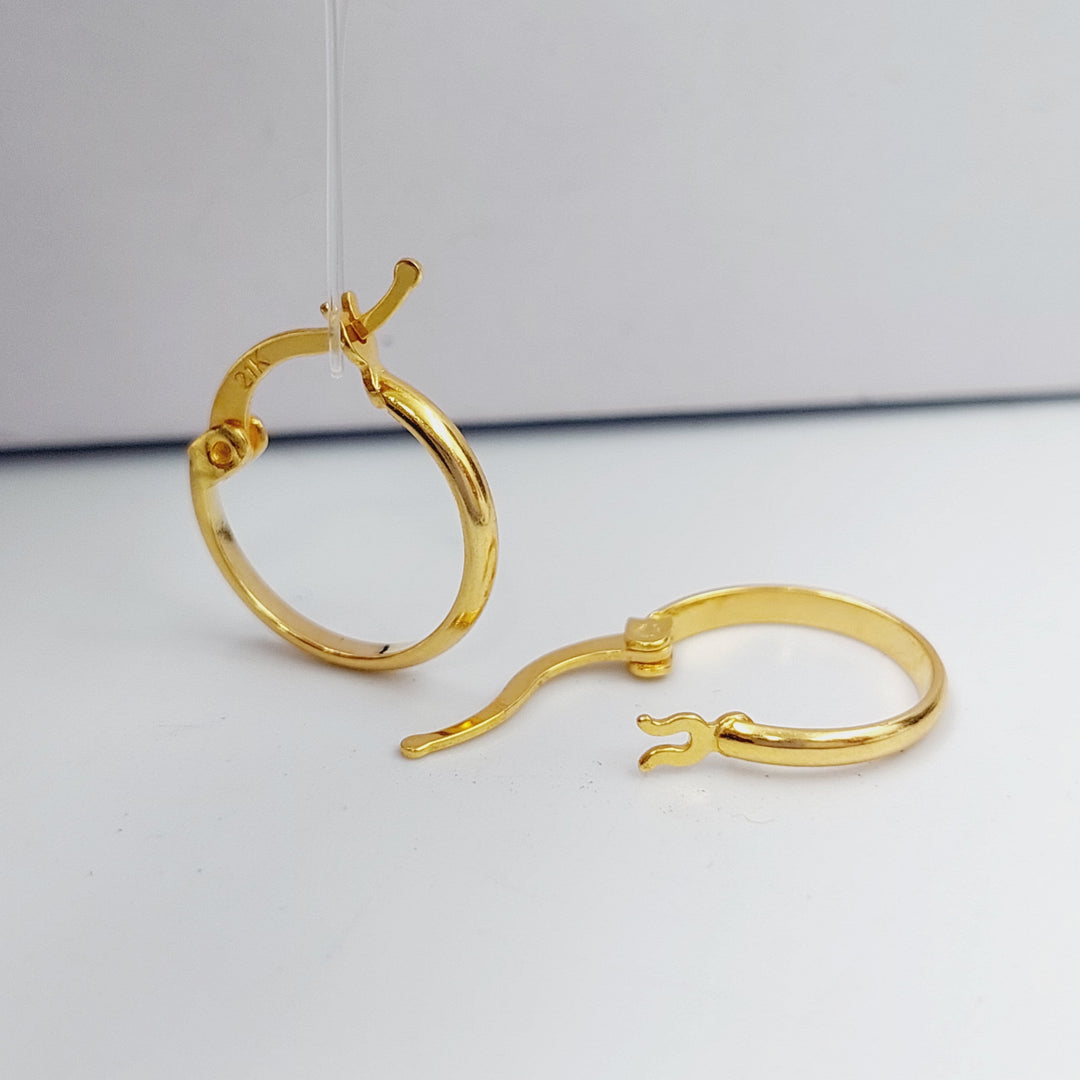 21K Gold Hoop Earrings by Saeed Jewelry - Image 6