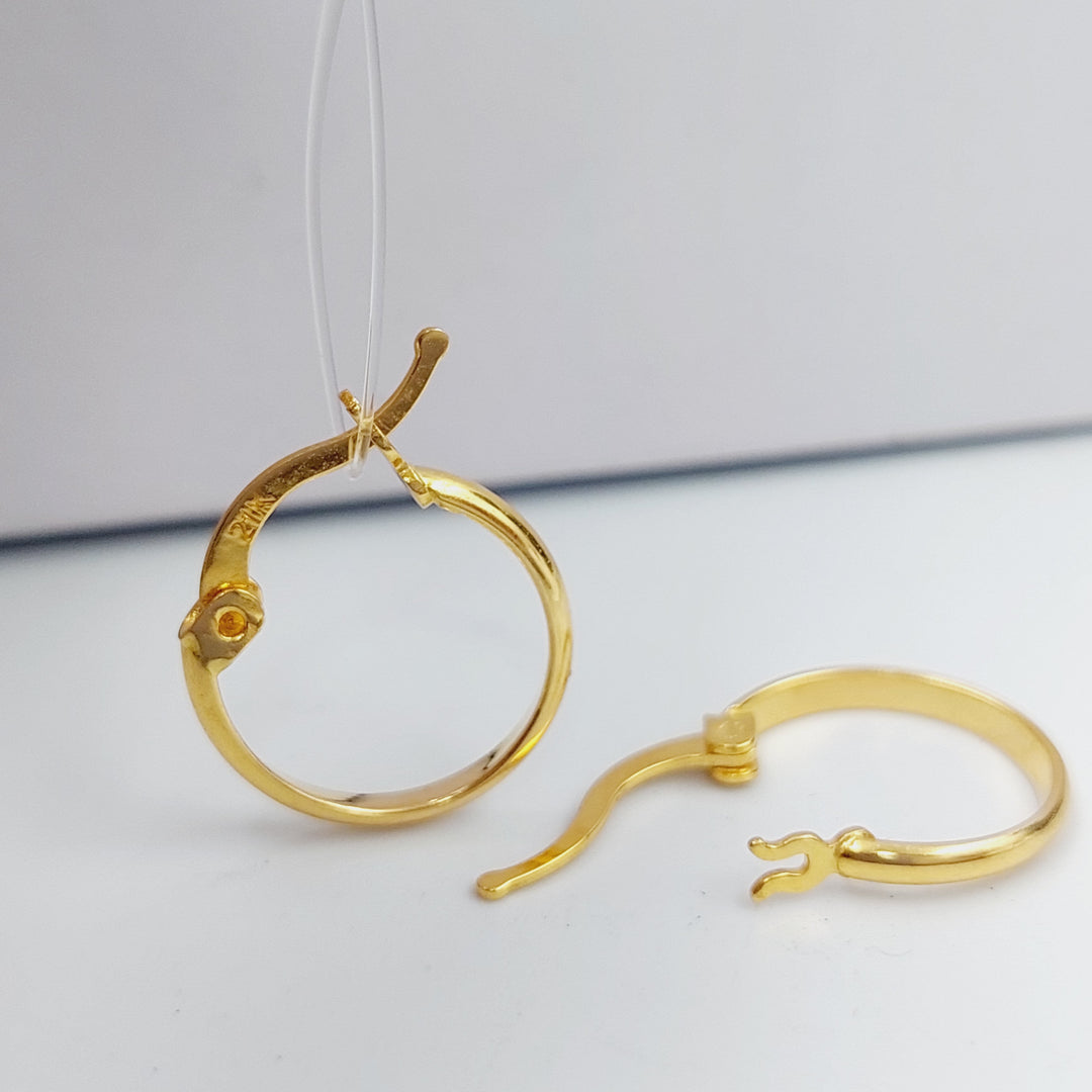 21K Gold Hoop Earrings by Saeed Jewelry - Image 1