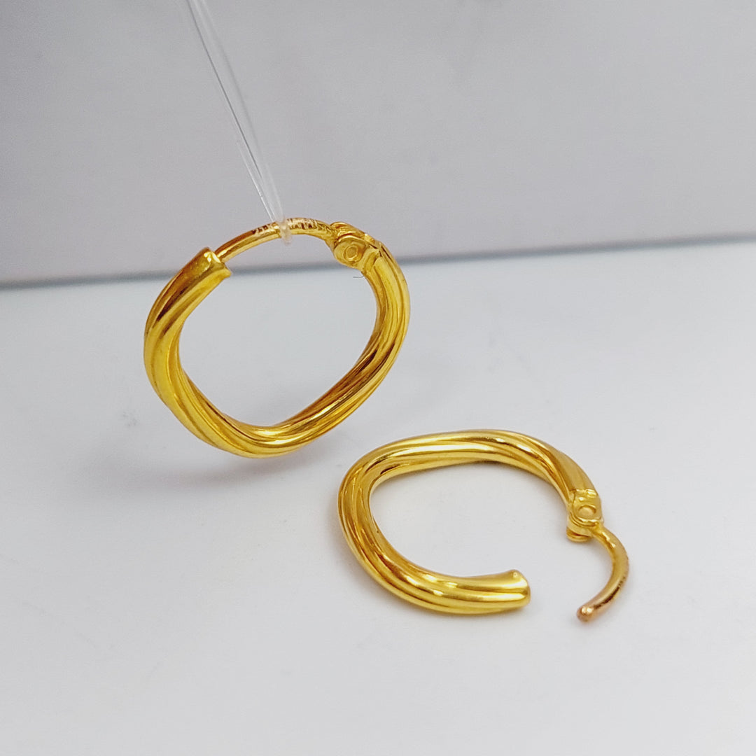 21K Gold Hoop Earrings by Saeed Jewelry - Image 4