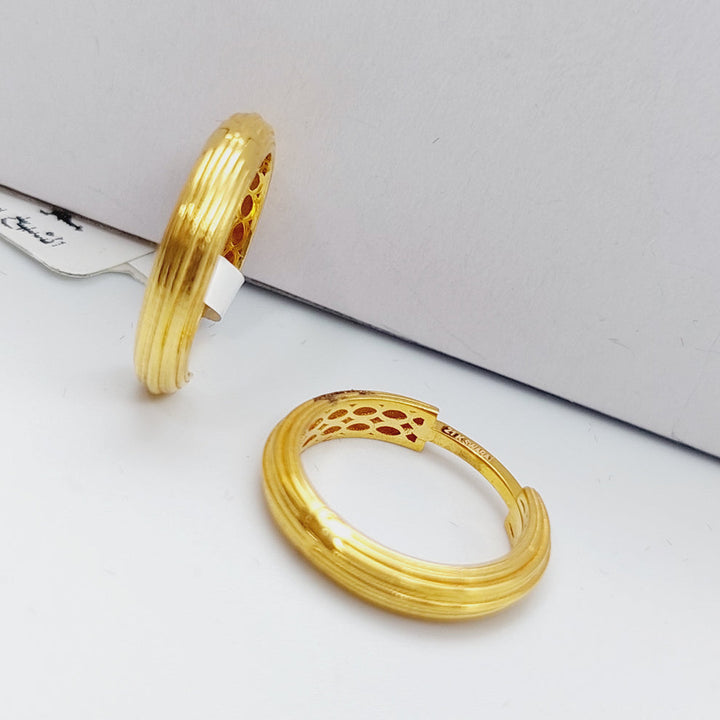 21K Gold Hoop Earrings by Saeed Jewelry - Image 1