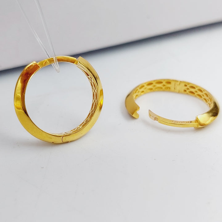 21K Gold Hoop Earrings by Saeed Jewelry - Image 3