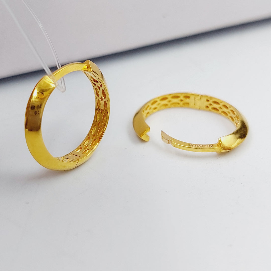 21K Gold Hoop Earrings by Saeed Jewelry - Image 4