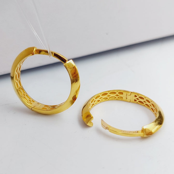 21K Gold Hoop Earrings by Saeed Jewelry - Image 1