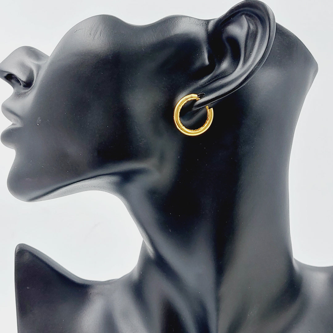 21K Gold Hoop Earrings by Saeed Jewelry - Image 2