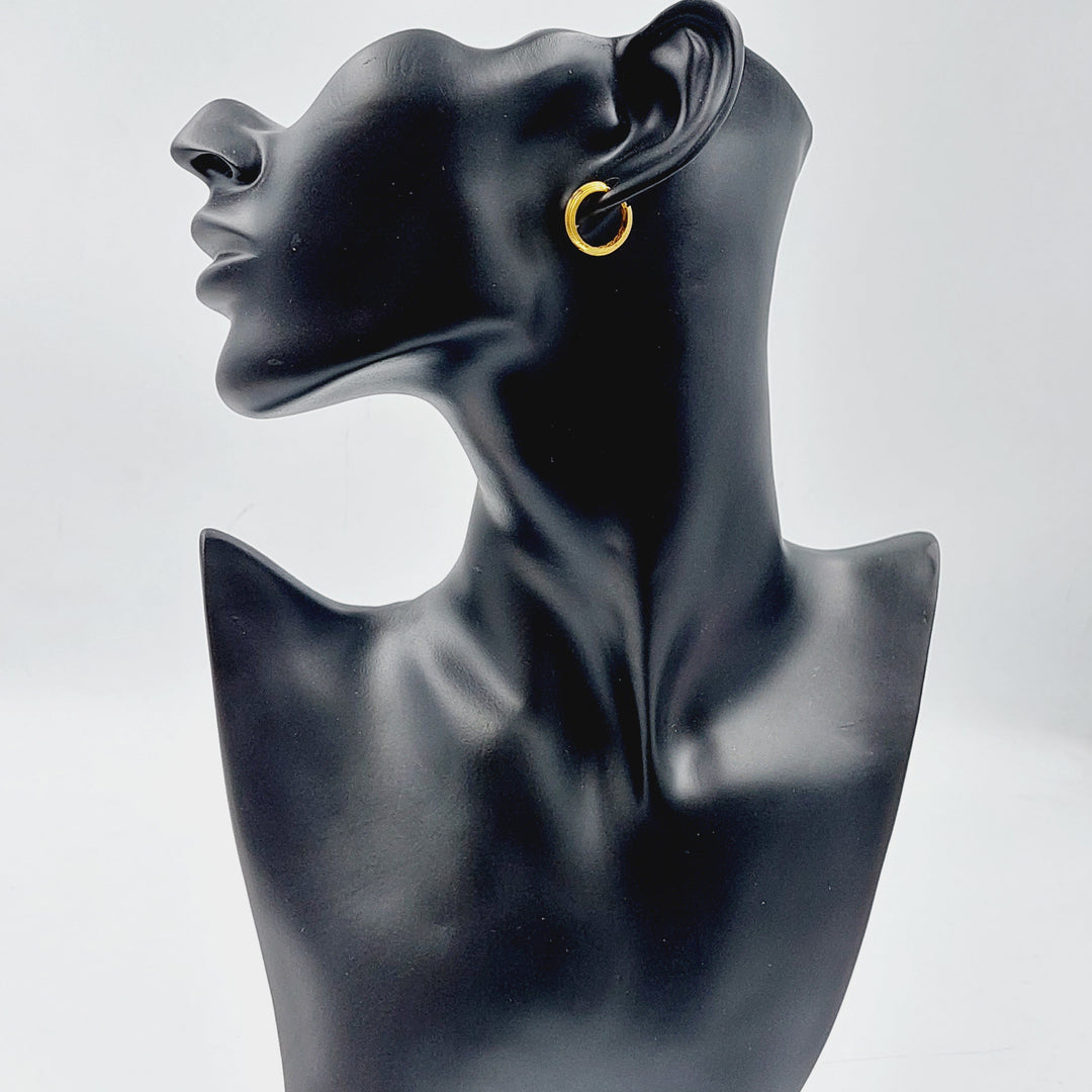 21K Gold Hoop Earrings by Saeed Jewelry - Image 8