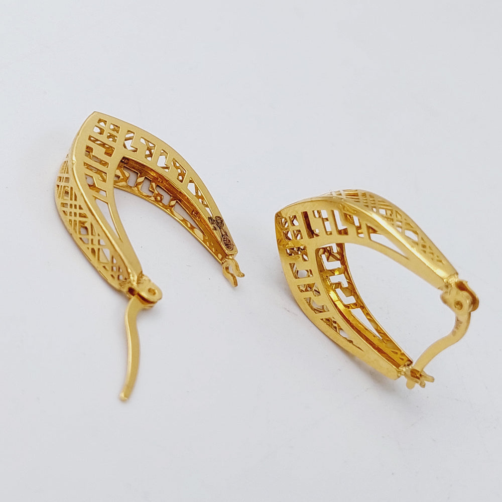 21K Gold Hoop Earrings by Saeed Jewelry - Image 2