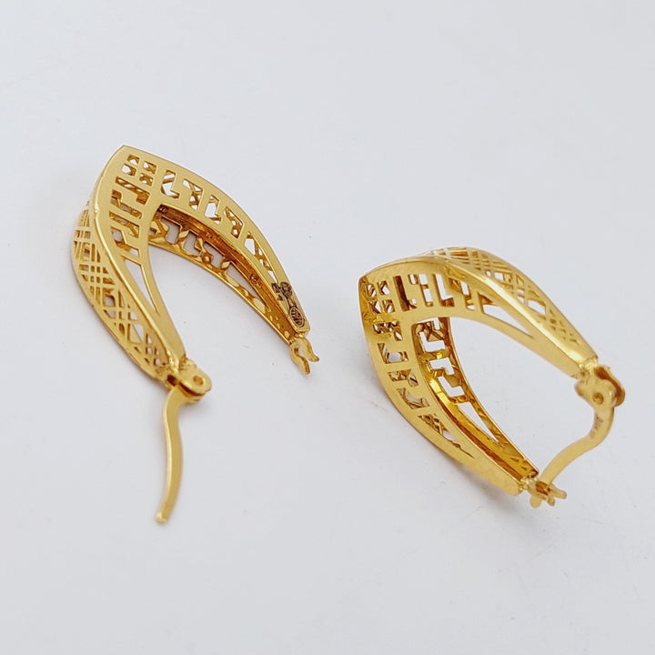 21K Gold Hoop Earrings by Saeed Jewelry - Image 2