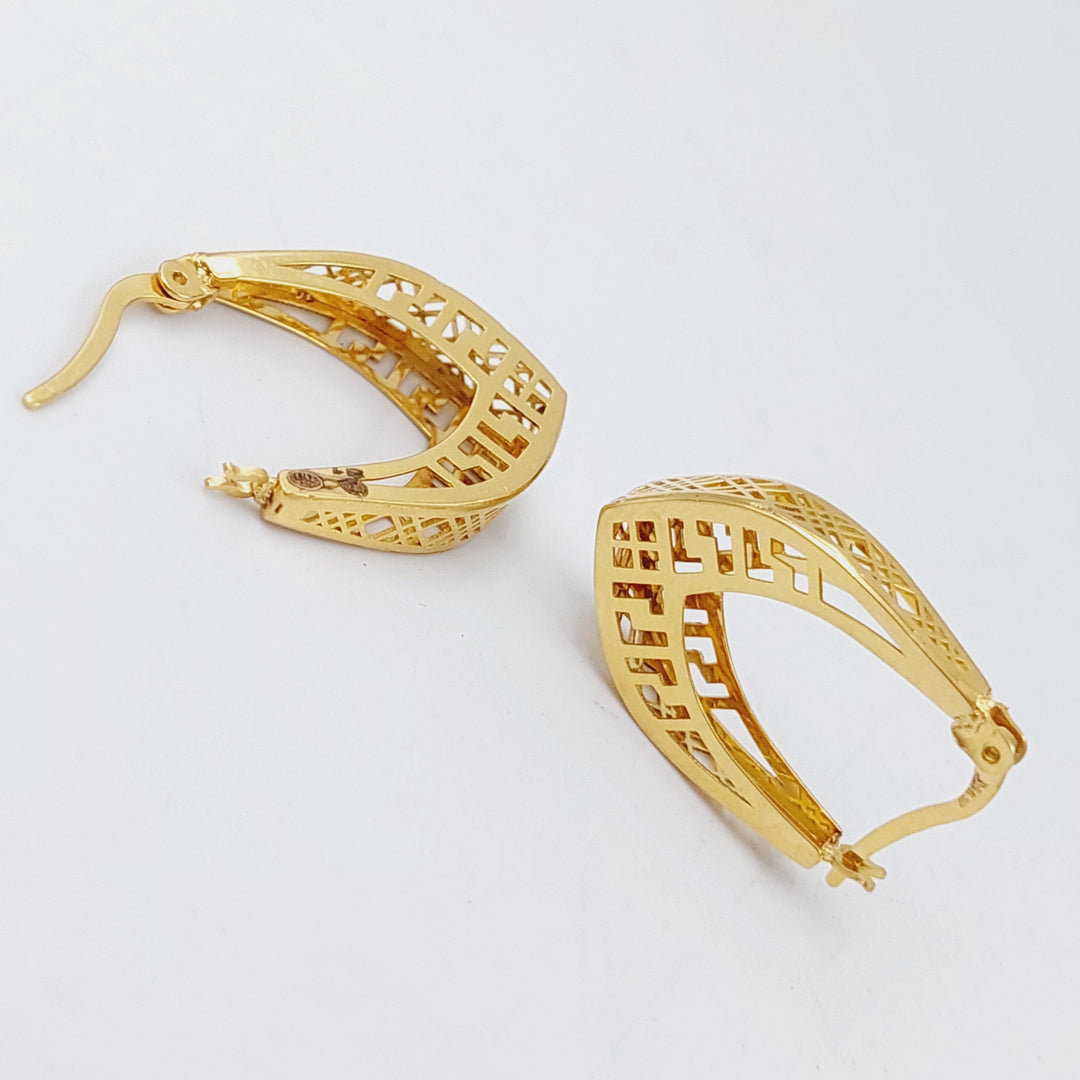 21K Gold Hoop Earrings by Saeed Jewelry - Image 3