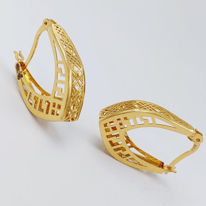 21K Gold Hoop Earrings by Saeed Jewelry - Image 4