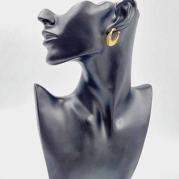 21K Gold Hoop Earrings by Saeed Jewelry - Image 7