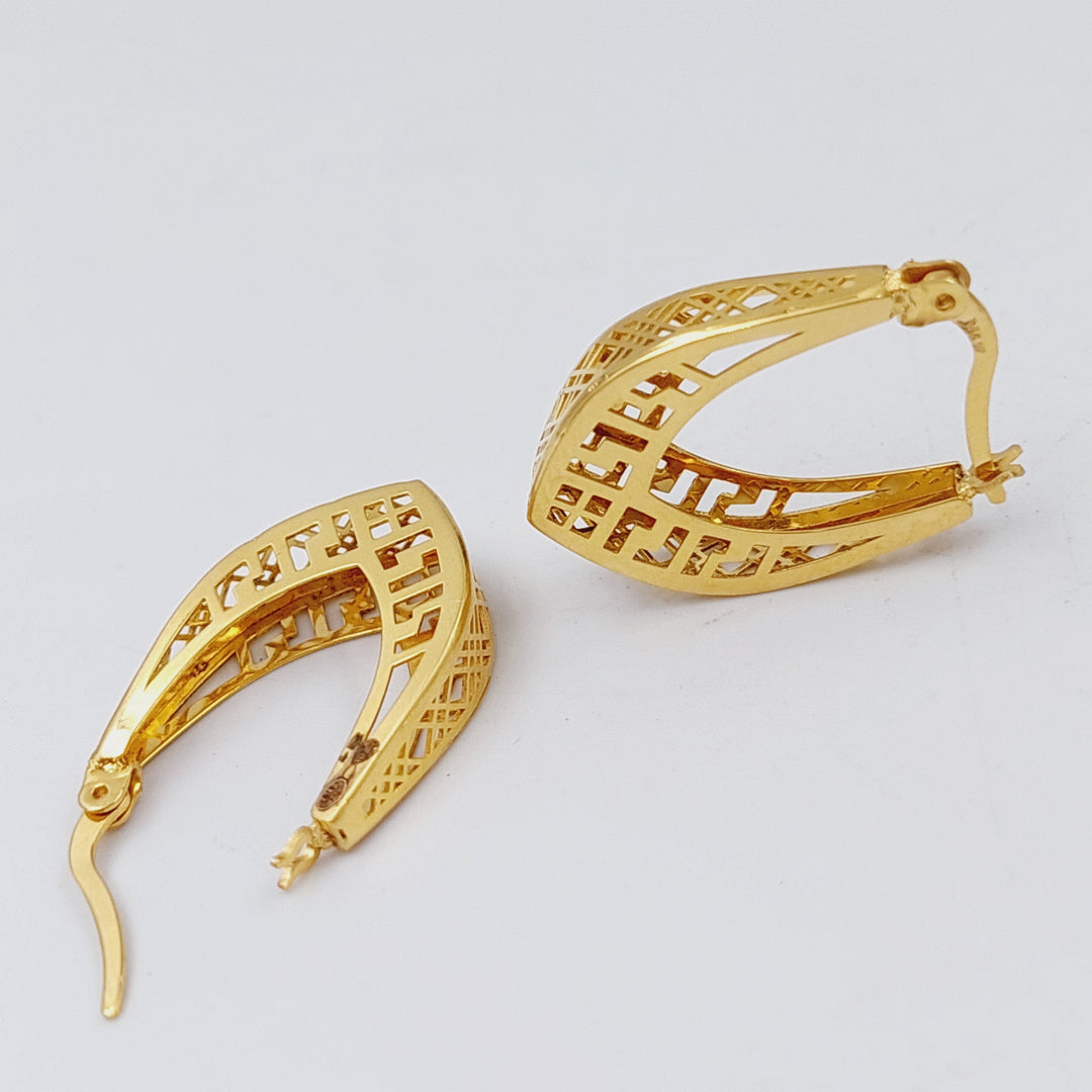 21K Gold Hoop Earrings by Saeed Jewelry - Image 1