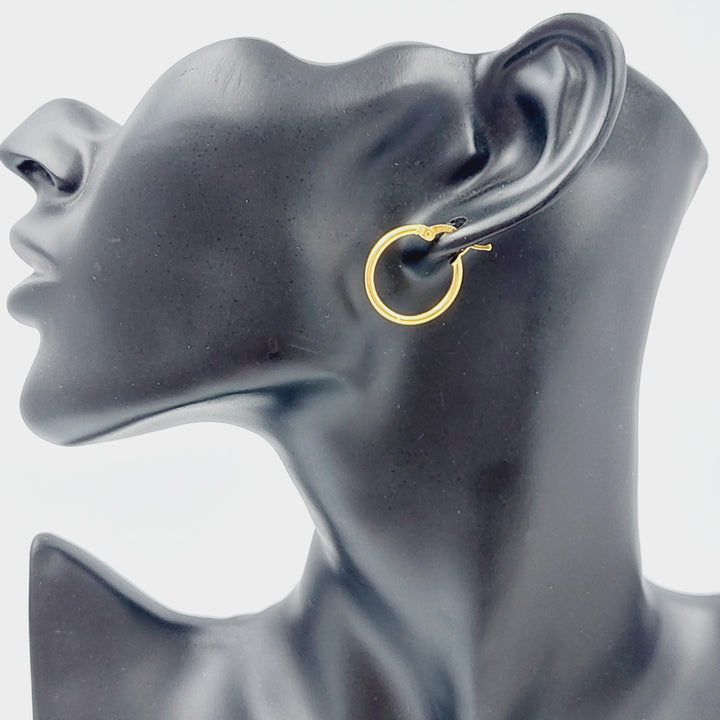 21K Gold Hoop Earrings by Saeed Jewelry - Image 2