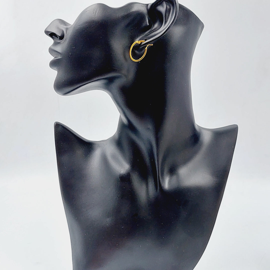 21K Gold Hoop Earrings by Saeed Jewelry - Image 4