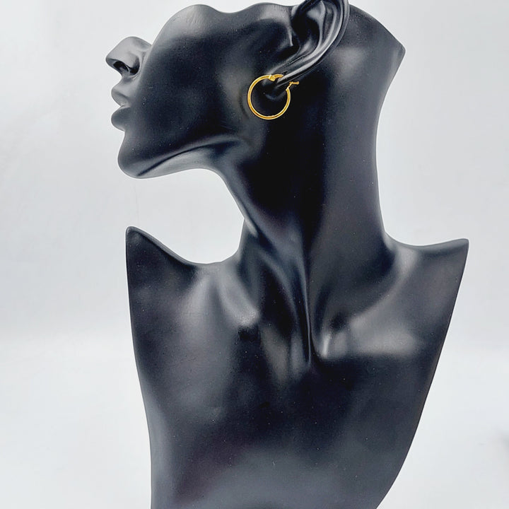 21K Gold Hoop Earrings by Saeed Jewelry - Image 3