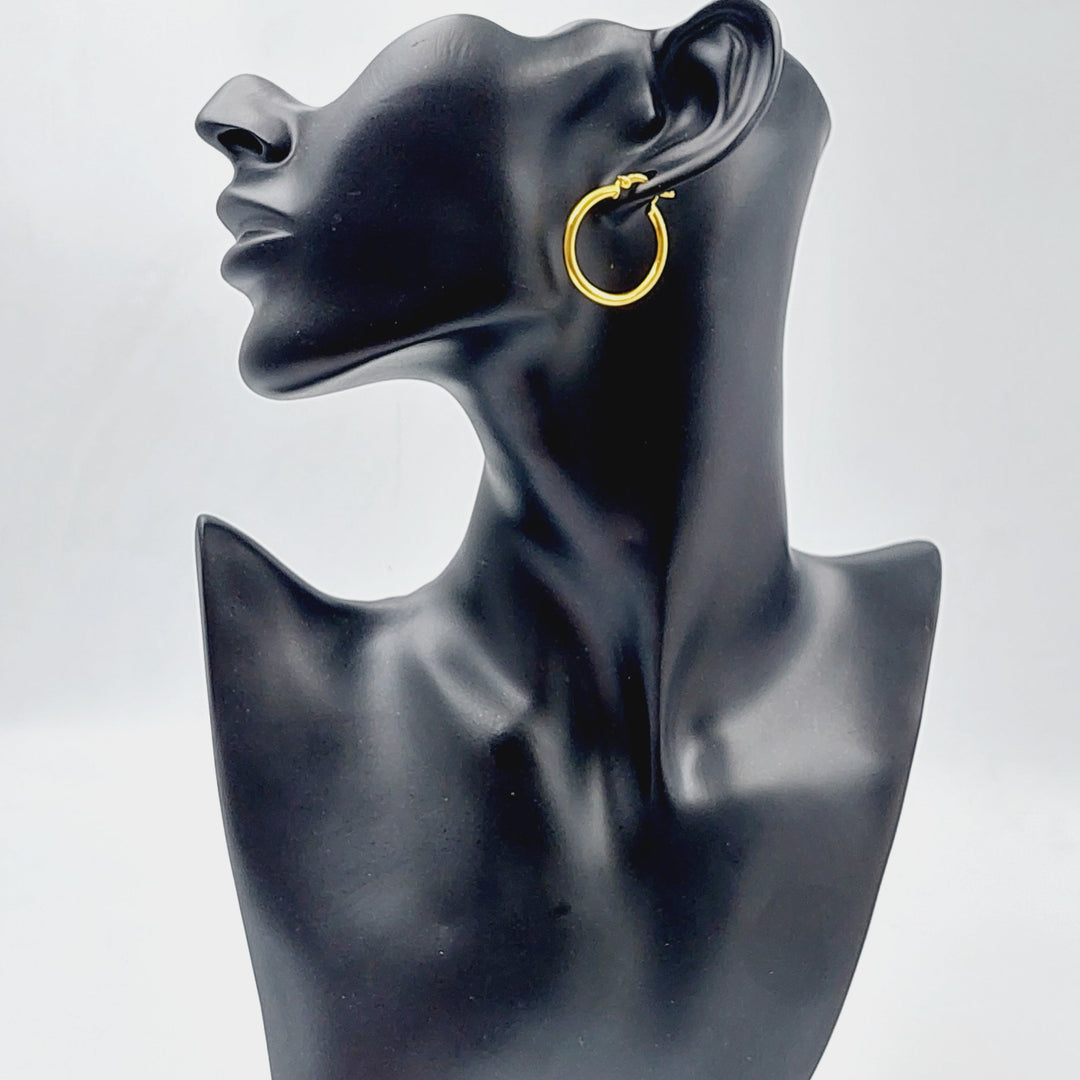 21K Gold Hoop Earrings by Saeed Jewelry - Image 8