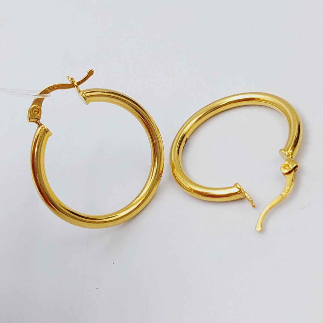 21K Gold Hoop Earrings by Saeed Jewelry - Image 4