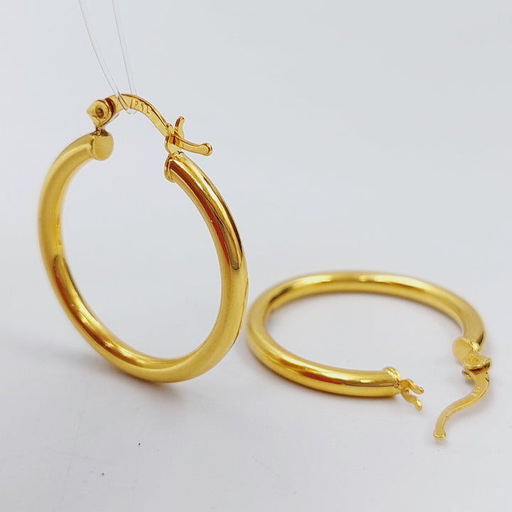 21K Gold Hoop Earrings by Saeed Jewelry - Image 5