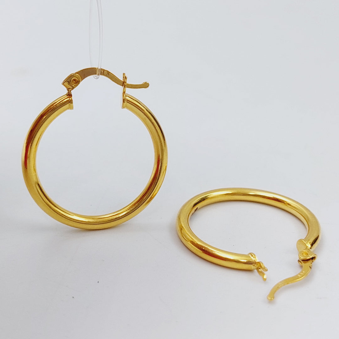 21K Gold Hoop Earrings by Saeed Jewelry - Image 9