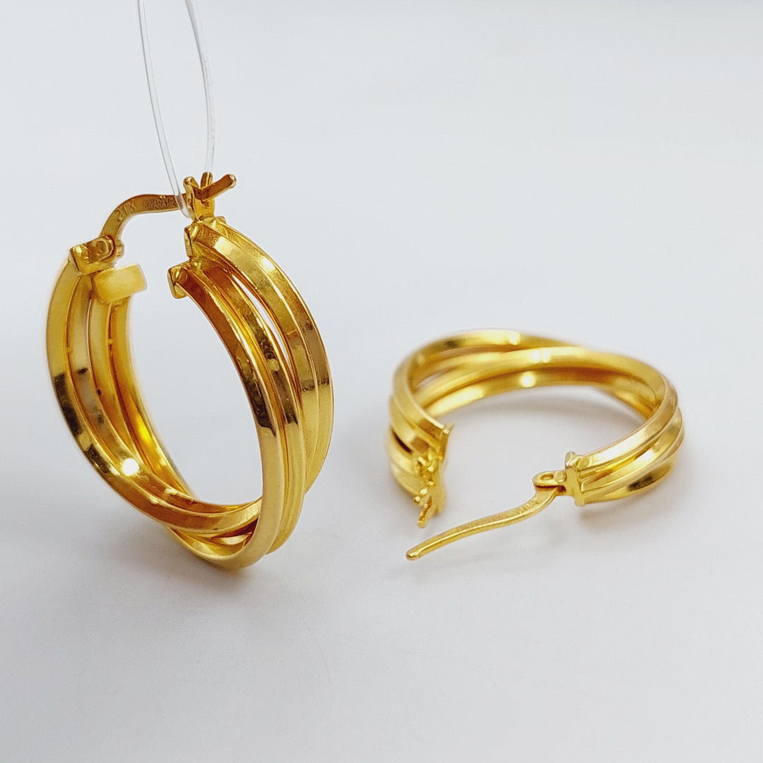 21K Gold Hoop Earrings by Saeed Jewelry - Image 5