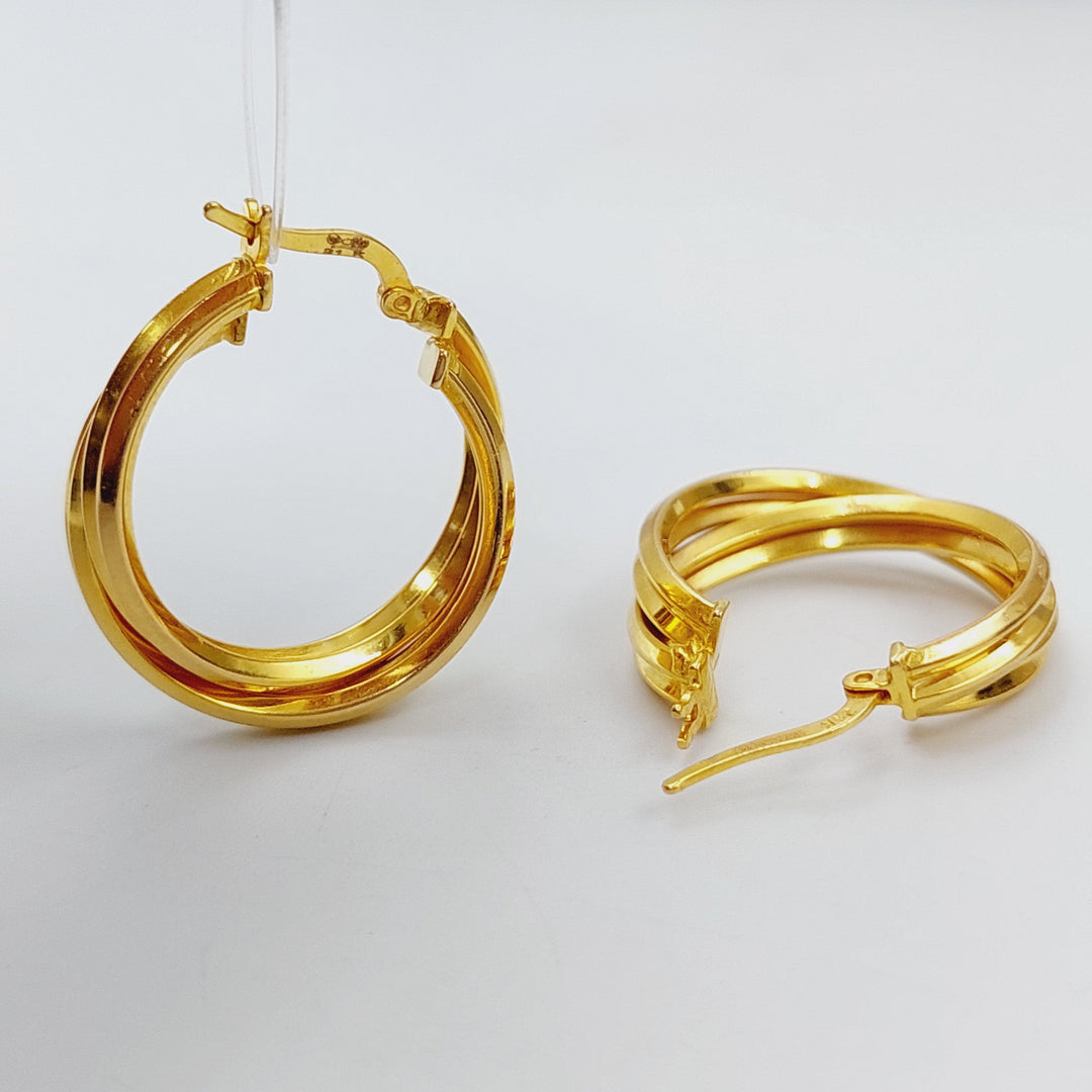 21K Gold Hoop Earrings by Saeed Jewelry - Image 6