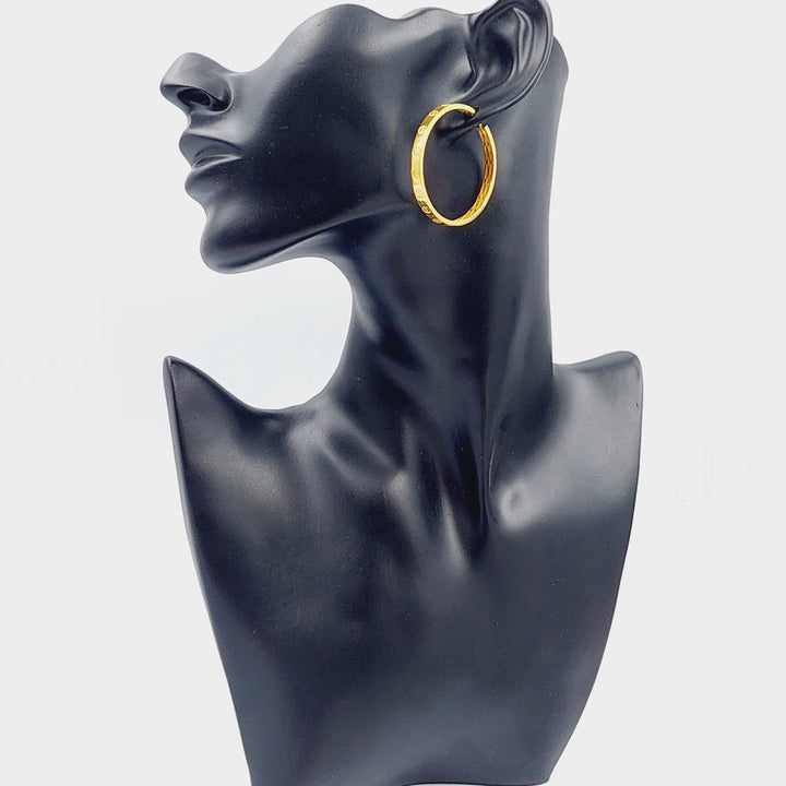 21K Gold Hoop Earrings by Saeed Jewelry - Image 7