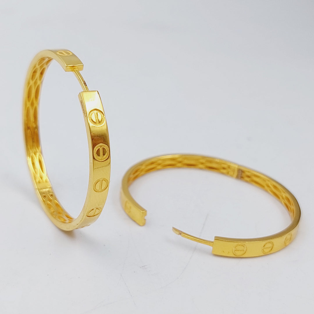 21K Gold Hoop Earrings by Saeed Jewelry - Image 1