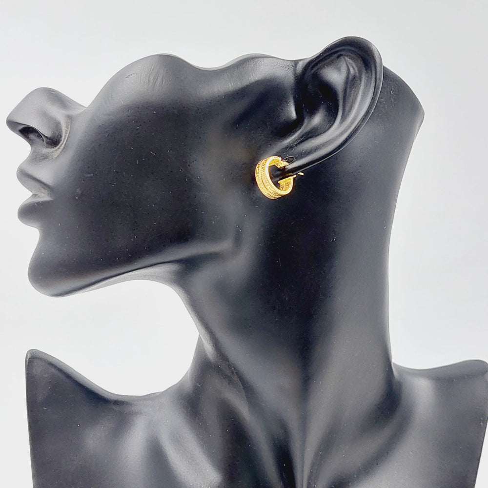 21K Gold Hoop Earrings by Saeed Jewelry - Image 2