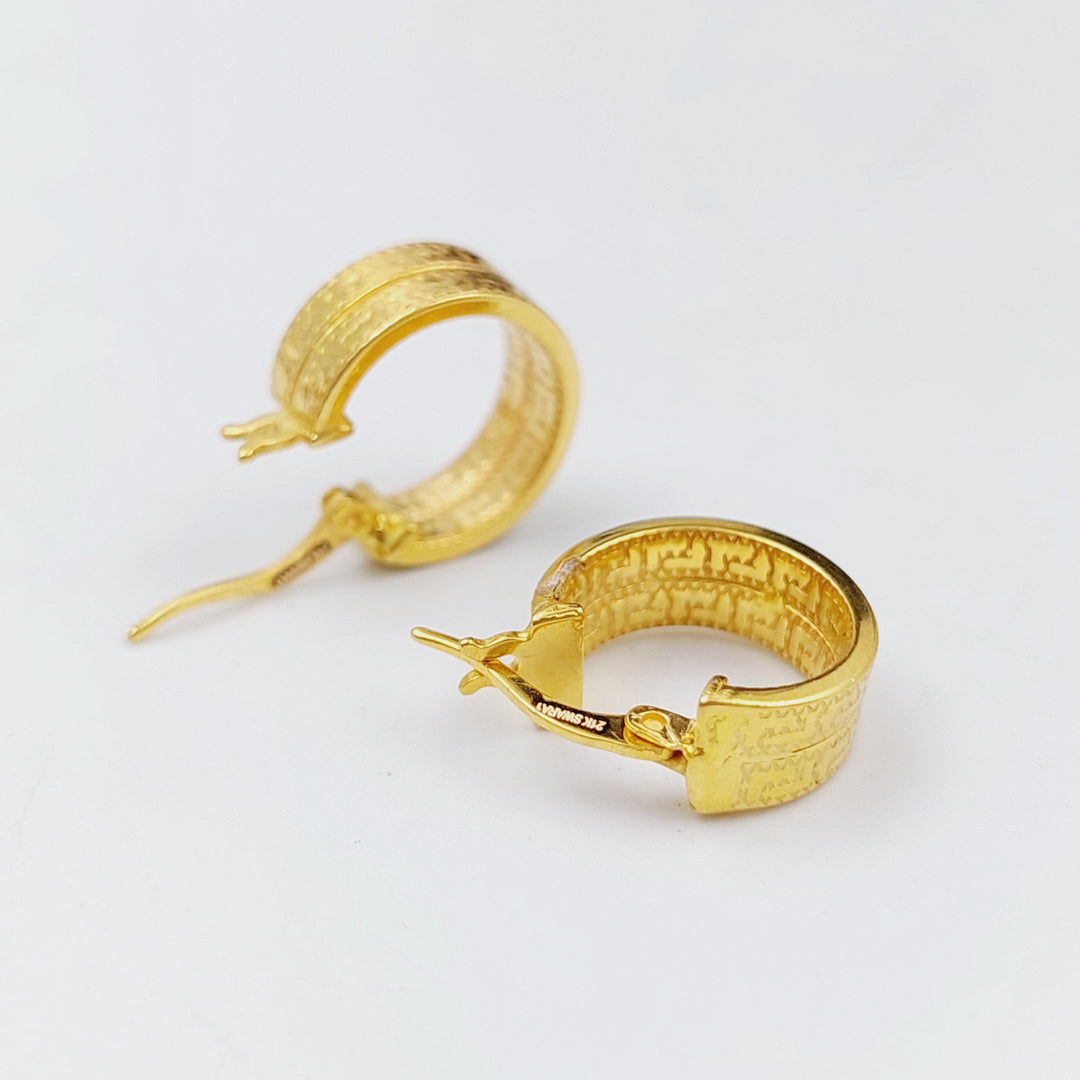 21K Gold Hoop Earrings by Saeed Jewelry - Image 4