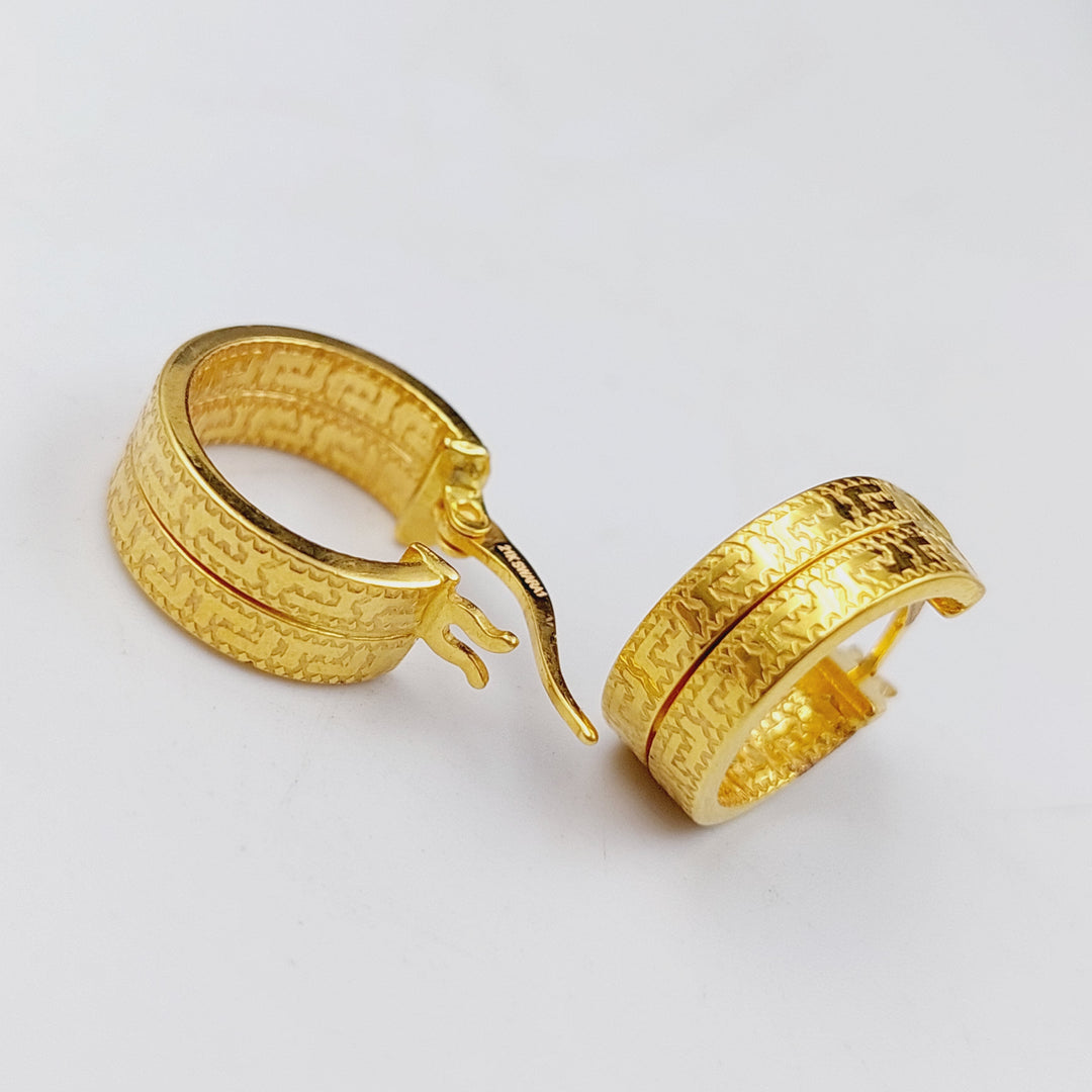 21K Gold Hoop Earrings by Saeed Jewelry - Image 6