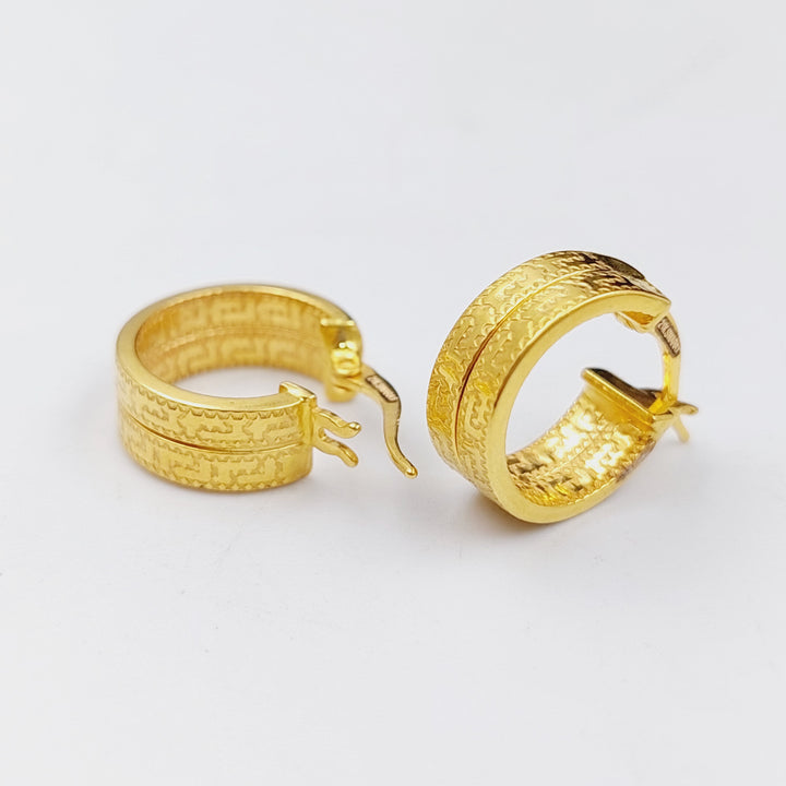 21K Gold Hoop Earrings by Saeed Jewelry - Image 1