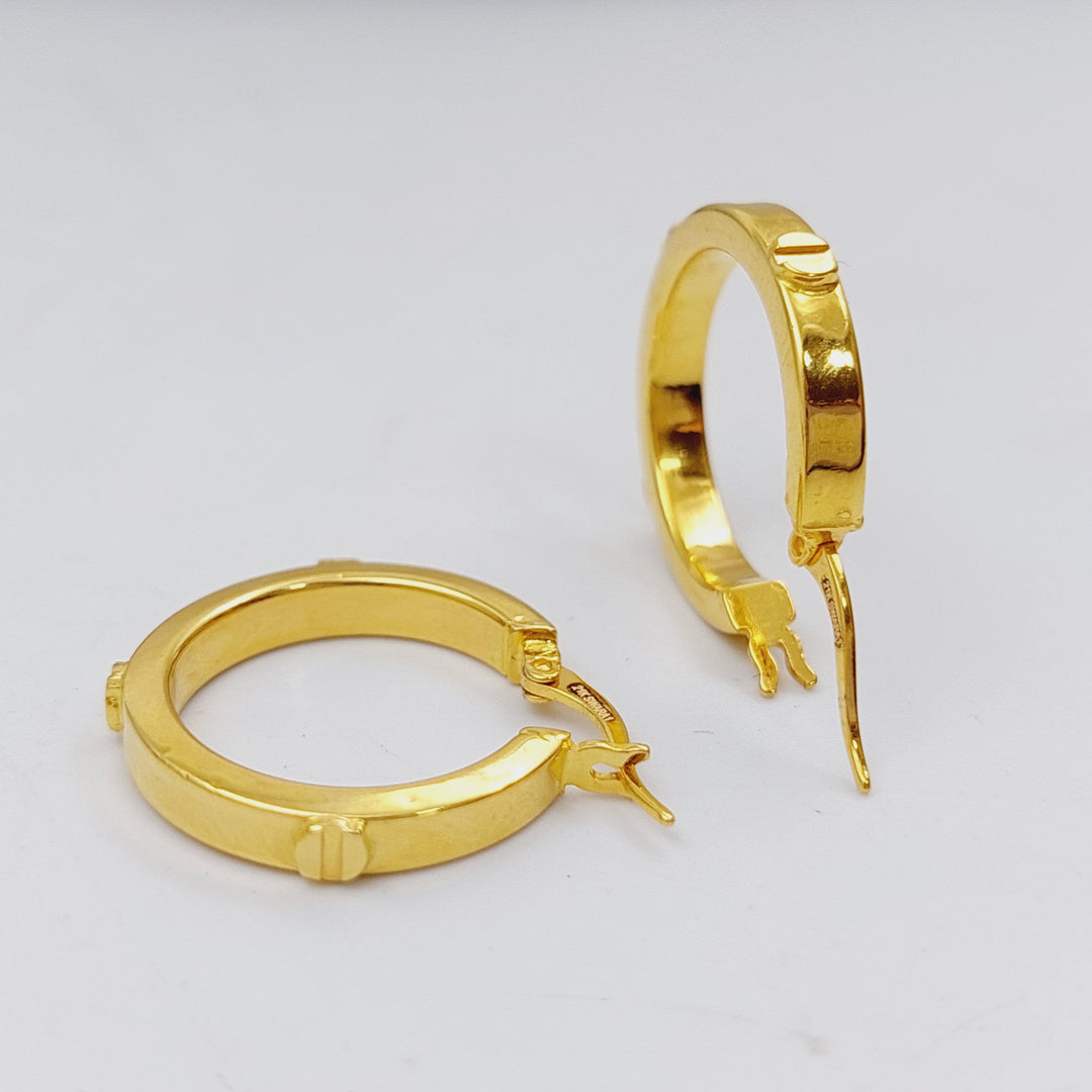 21K Gold Hoop Earrings by Saeed Jewelry - Image 4