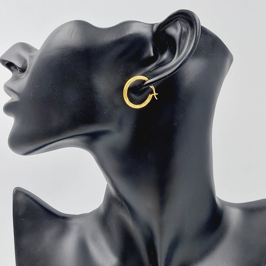 21K Gold Hoop Earrings by Saeed Jewelry - Image 2