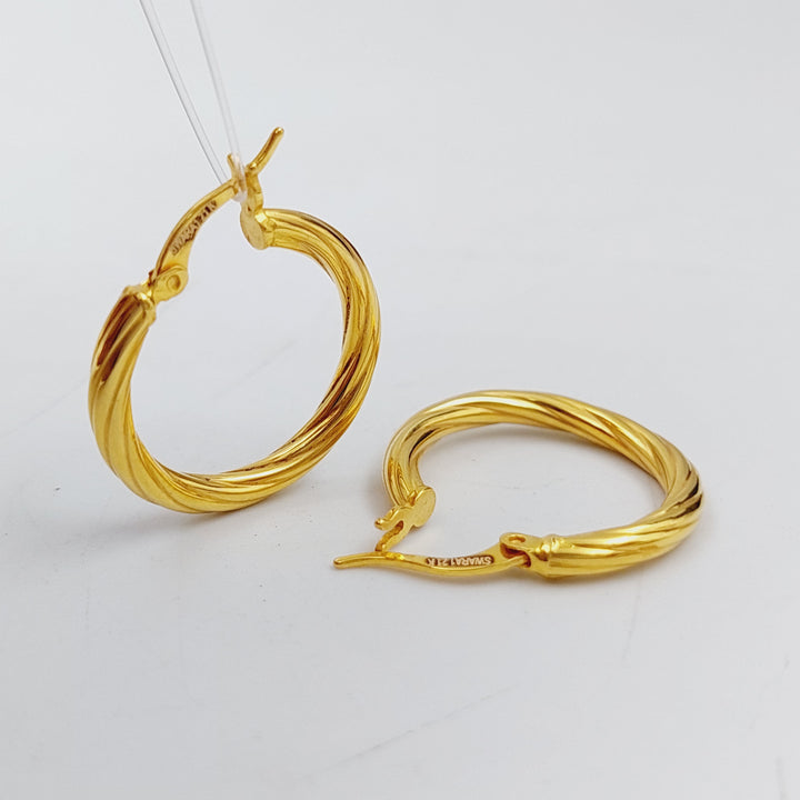 21K Gold Hoop Earrings by Saeed Jewelry - Image 4