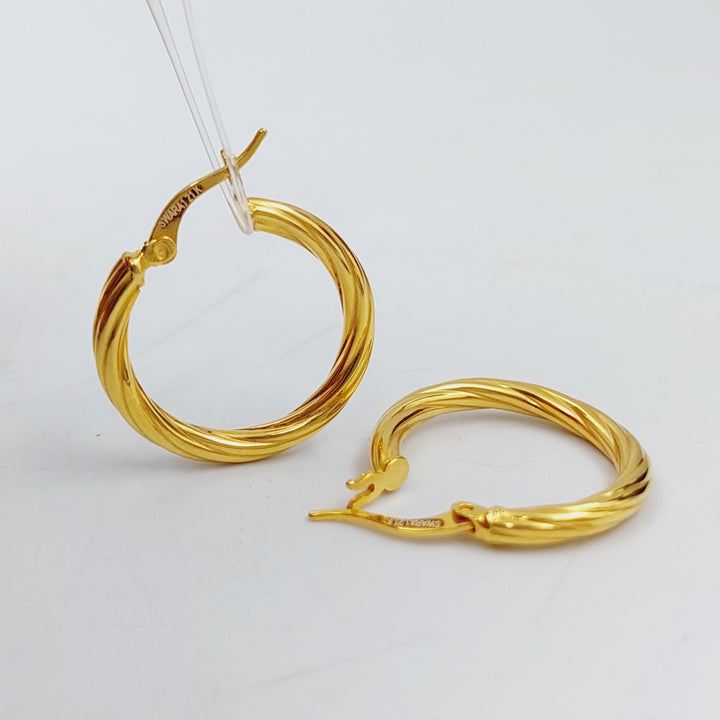 21K Gold Hoop Earrings by Saeed Jewelry - Image 1