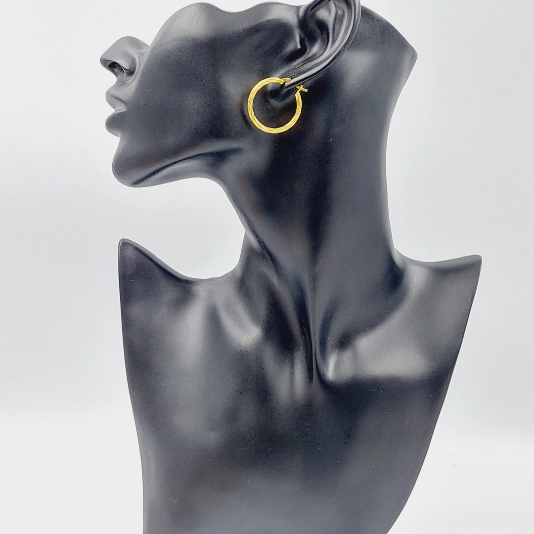 21K Gold Hoop Earrings by Saeed Jewelry - Image 4