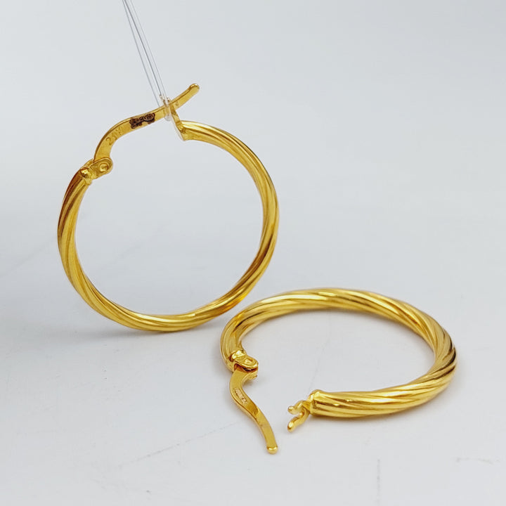 21K Gold Hoop Earrings by Saeed Jewelry - Image 6