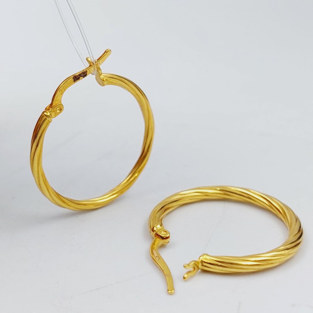 21K Gold Hoop Earrings by Saeed Jewelry - Image 5