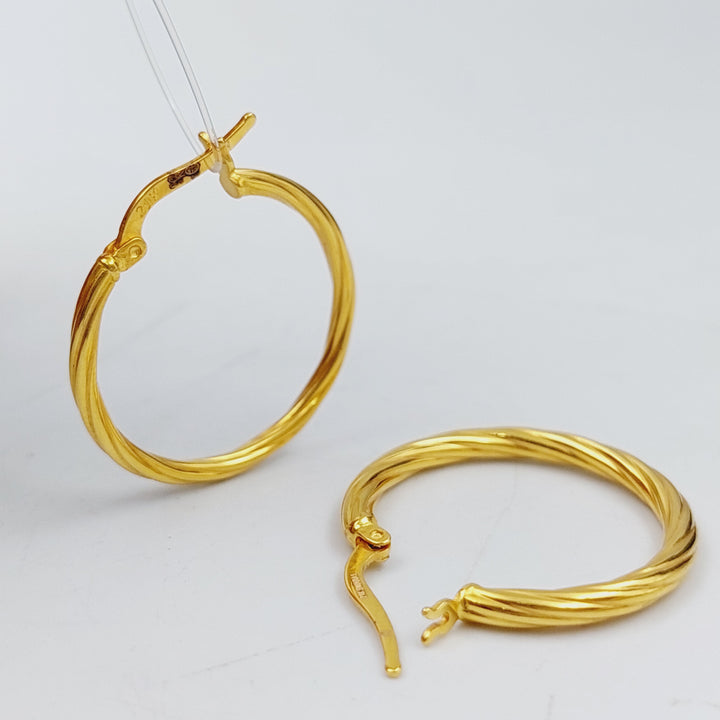 21K Gold Hoop Earrings by Saeed Jewelry - Image 5