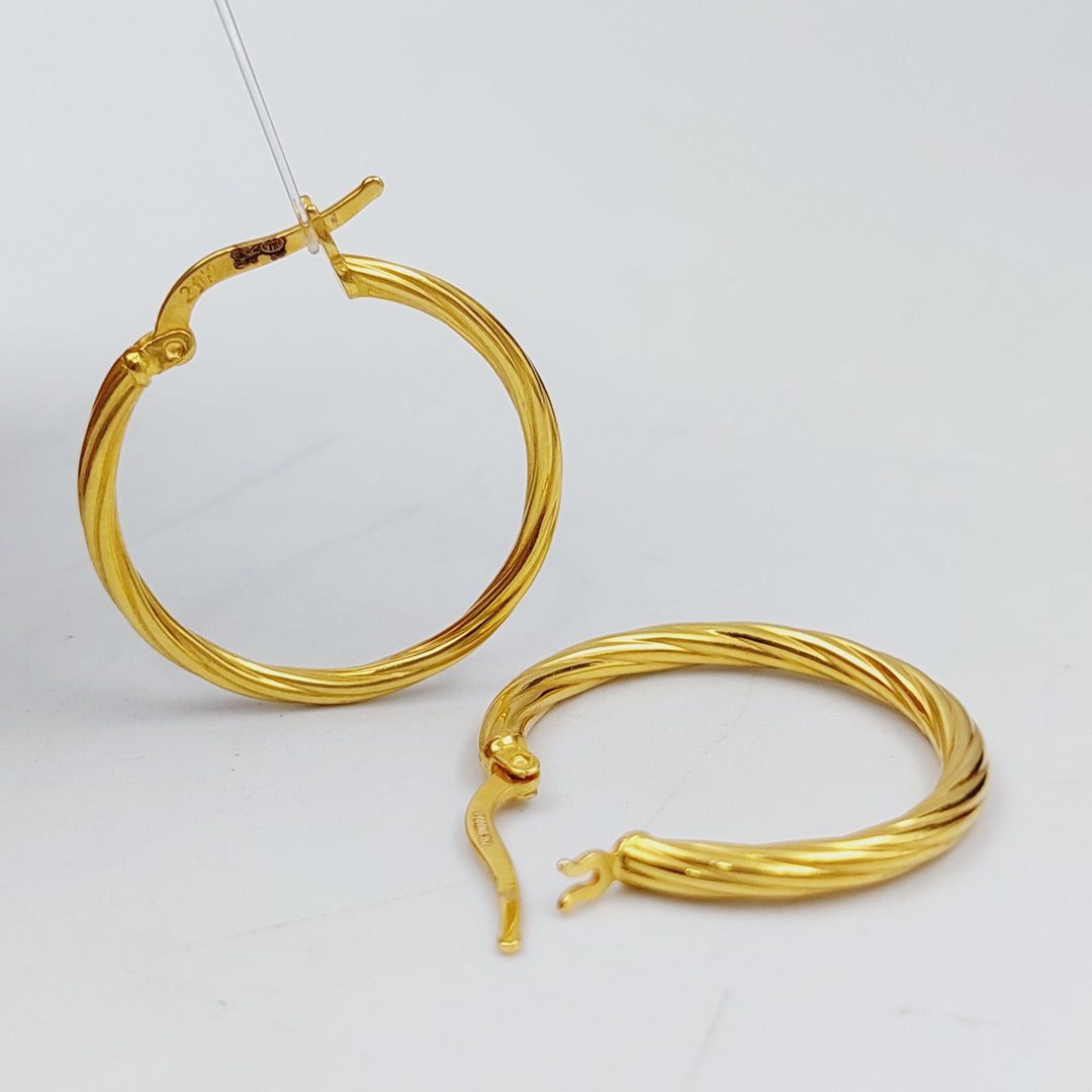 21K Gold Hoop Earrings by Saeed Jewelry - Image 1