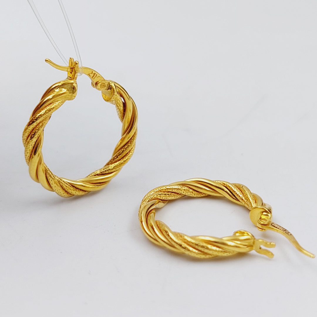 21K Gold Hoop Earrings by Saeed Jewelry - Image 5