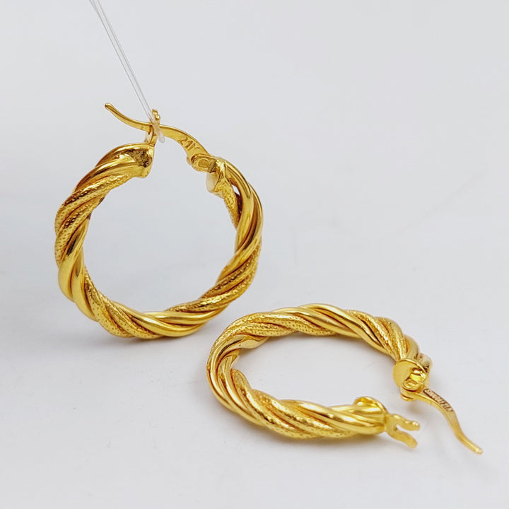 21K Gold Hoop Earrings by Saeed Jewelry - Image 1