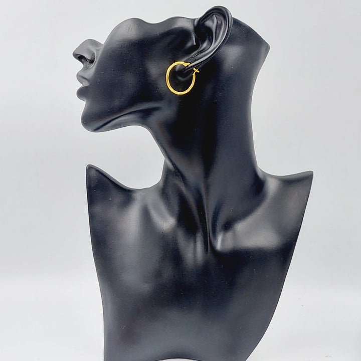 21K Gold Hoop Earrings by Saeed Jewelry - Image 3