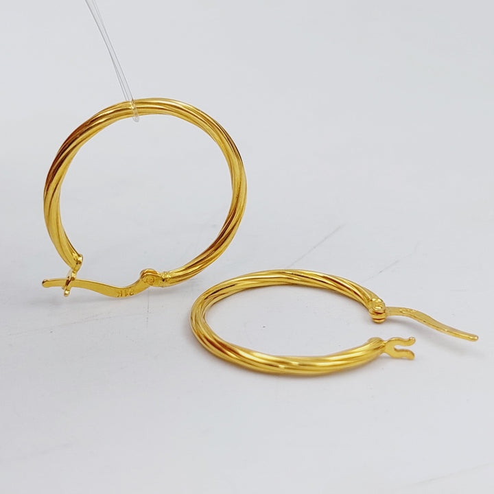 21K Gold Hoop Earrings by Saeed Jewelry - Image 4